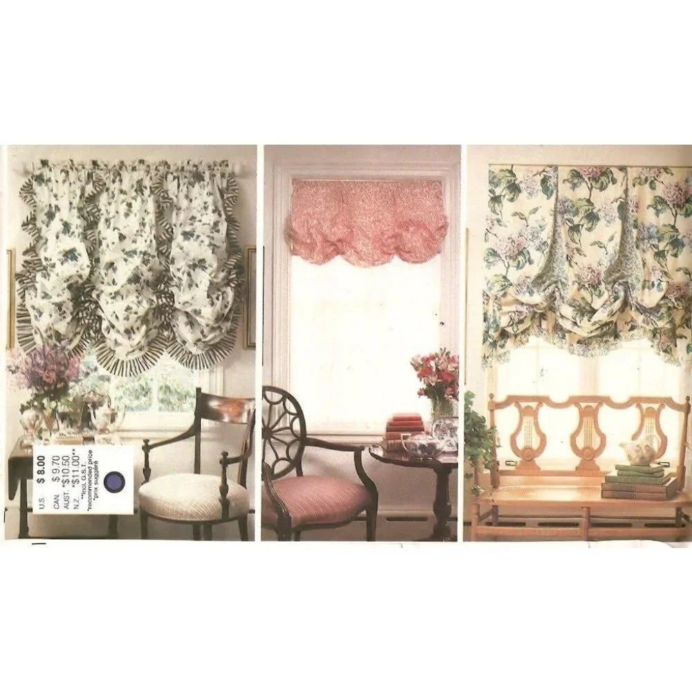 Vogue Sewing Pattern 2080‎ Bedroom Duvet Cover Dust Ruffle Pillows Shades